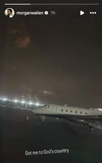 Morgan Wallen shared this Instagram Story after leaving SNL on March 29.