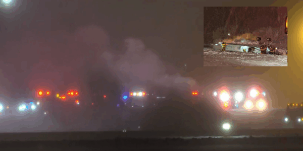 A plane carrying 8 people crashed in Bangor, Maine.