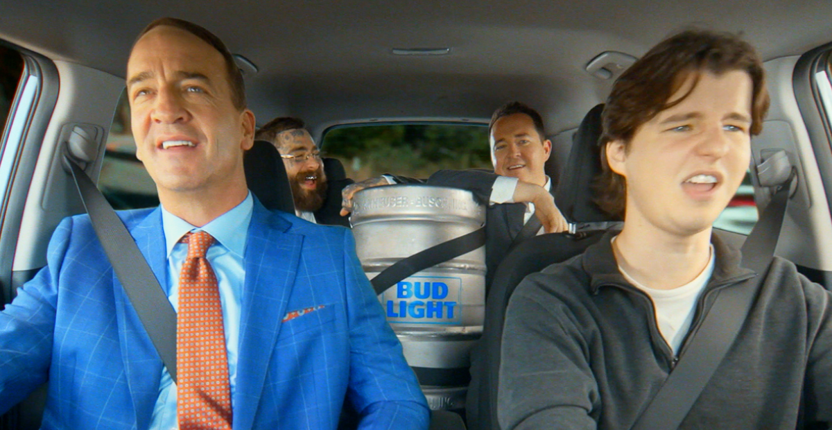 Peyton Manning, Post Malone, and Shane Gillis team up for Bud Light's 2026 Super Bowl Commercial