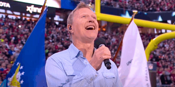 Craig Morgan sings "God Bless America" at the NFC West title game