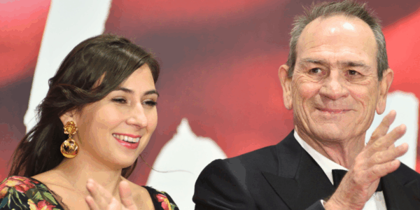 Tommy Lee Jones and his daughter Victoria in 2017
