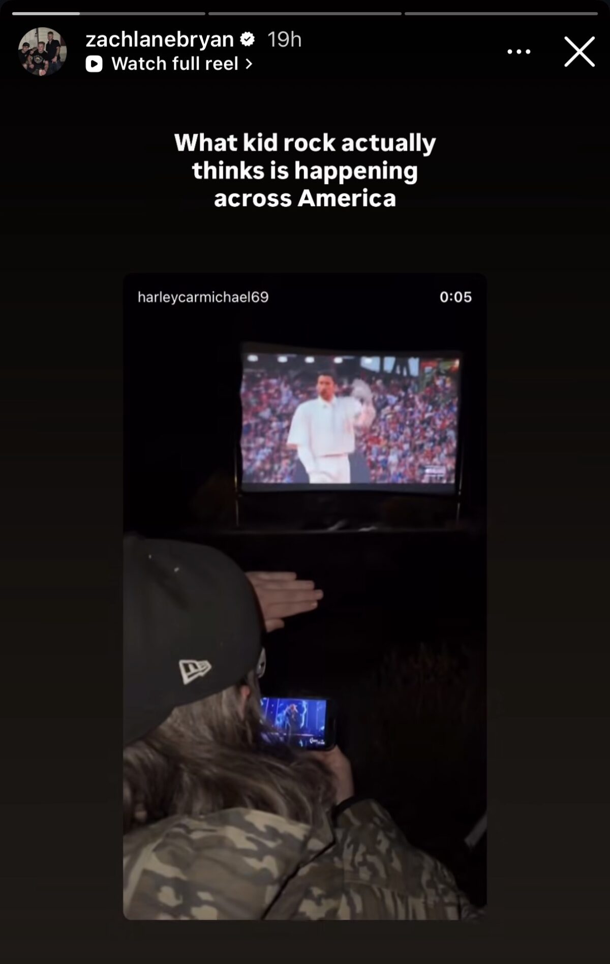 zach bryan instagram story 