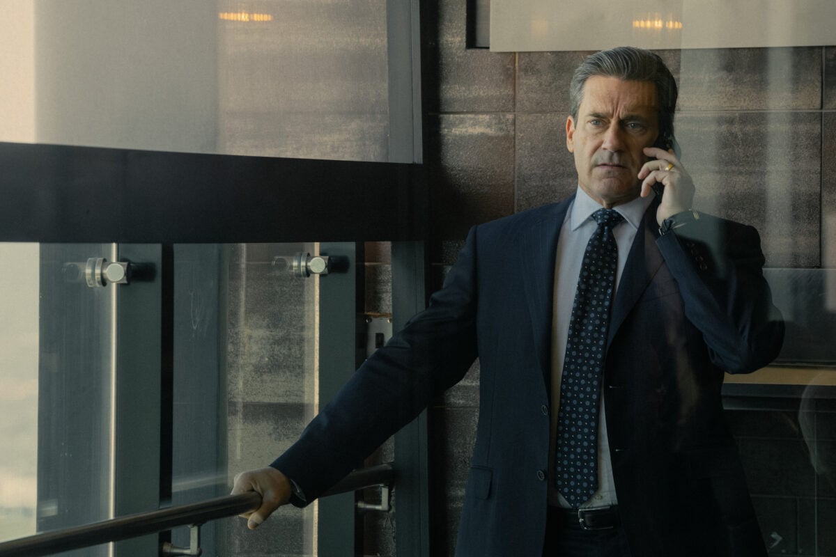 Jon Hamm as Monty Miller in season 1, episode 1 of Landman streaming on Paramount+.