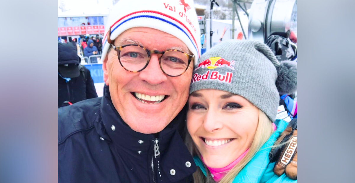Lindsey Vonn with her dad, Alan Kildow