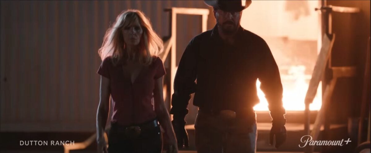 Kelly Reilly and Cole Hauser appear in the first teaser for Dutton Ranch.