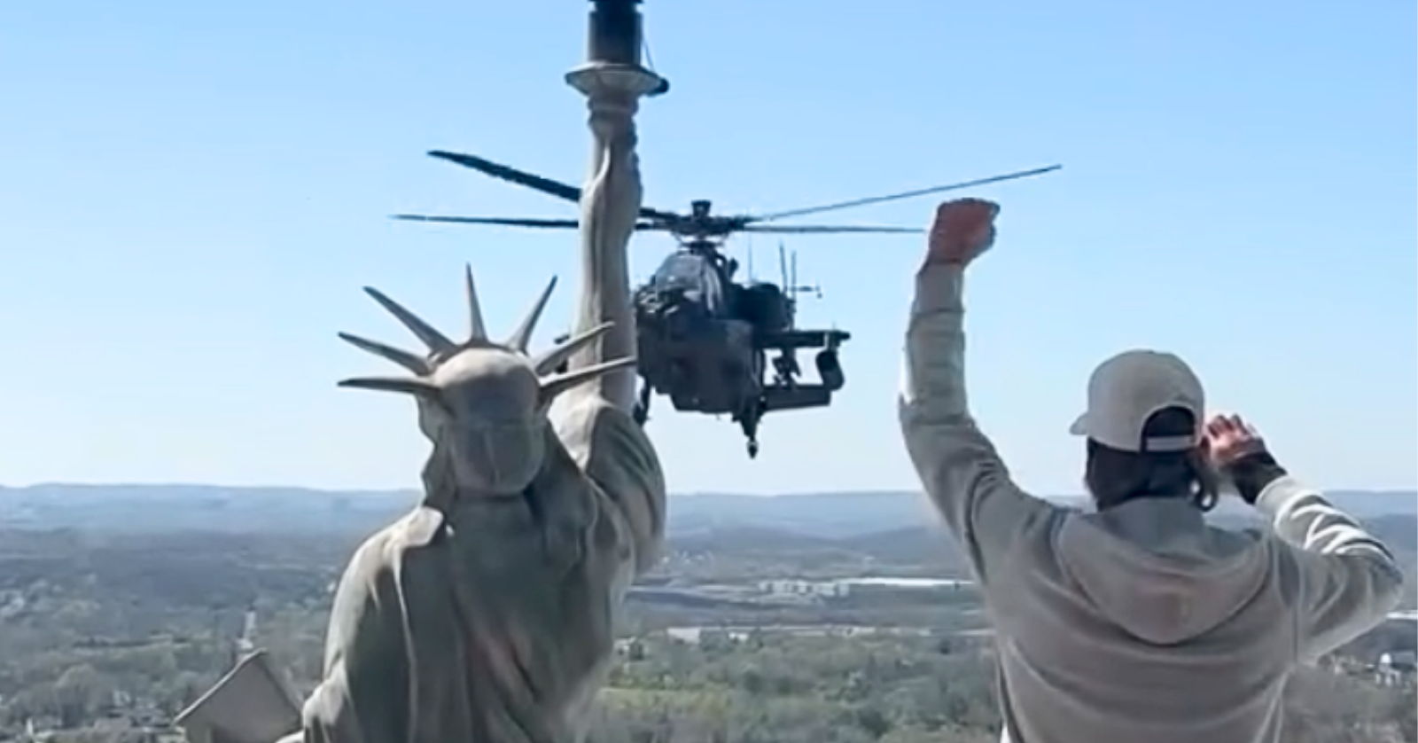 During the No King protests on March 28, Kid Rock shared a patriotic video of two military helicopters flying by his mansion.