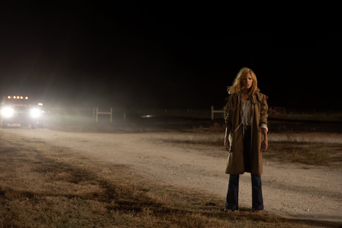 L-R: Cole Hauser as Rip Wheeler and Kelly Reilly as Beth Dutton in Dutton Ranch, episode 1, season 1, streaming on Paramount+, 2026. 