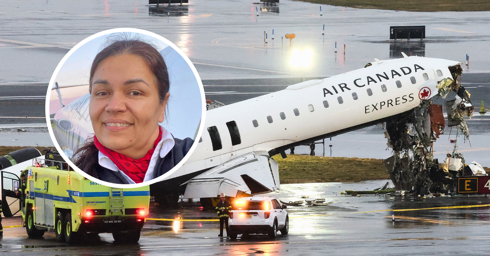 Solange Tremblay in front of an air canada plane