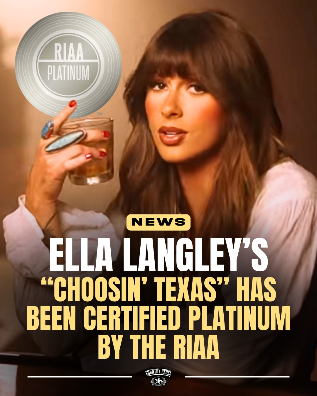 Ella Langley's "Choosin' Texas" goes platinum 