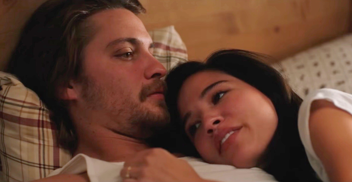 Kayce Dutton and Monica Dutton during a personal scene in Yellowstone