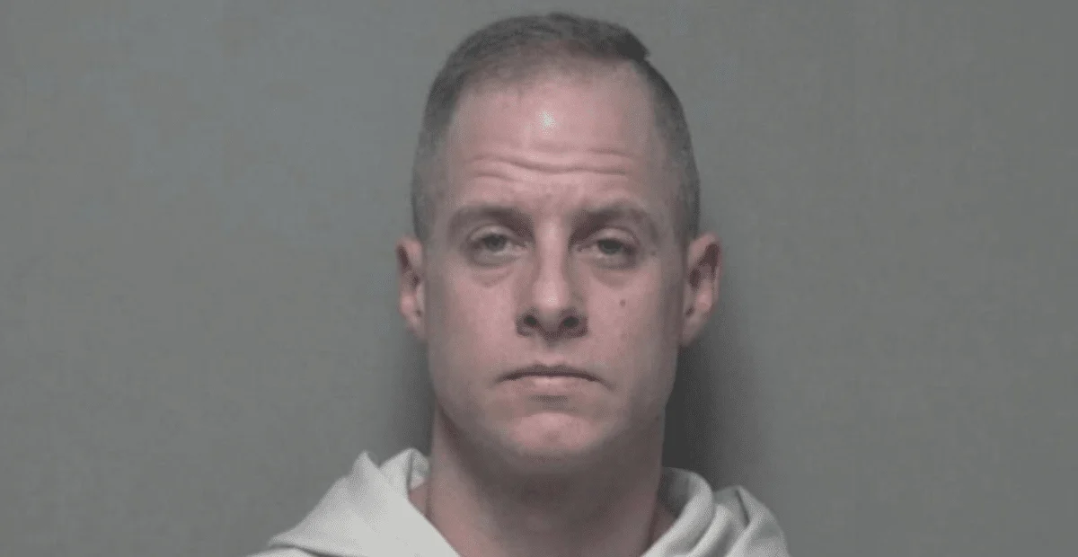 Caleb Flynn after his arrest in connection with his wife Ashley&rsquo;s murder case.