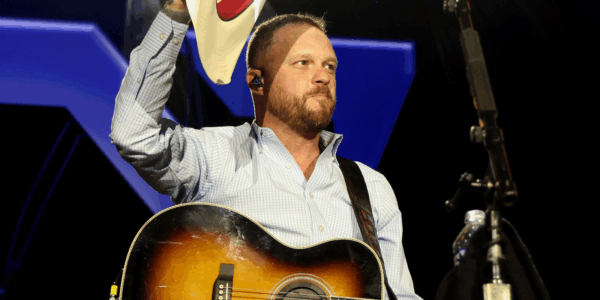 During Cody Johnson's set at Stagecoach, the country artist took a moment to praise the troops before singing "God Bless America."