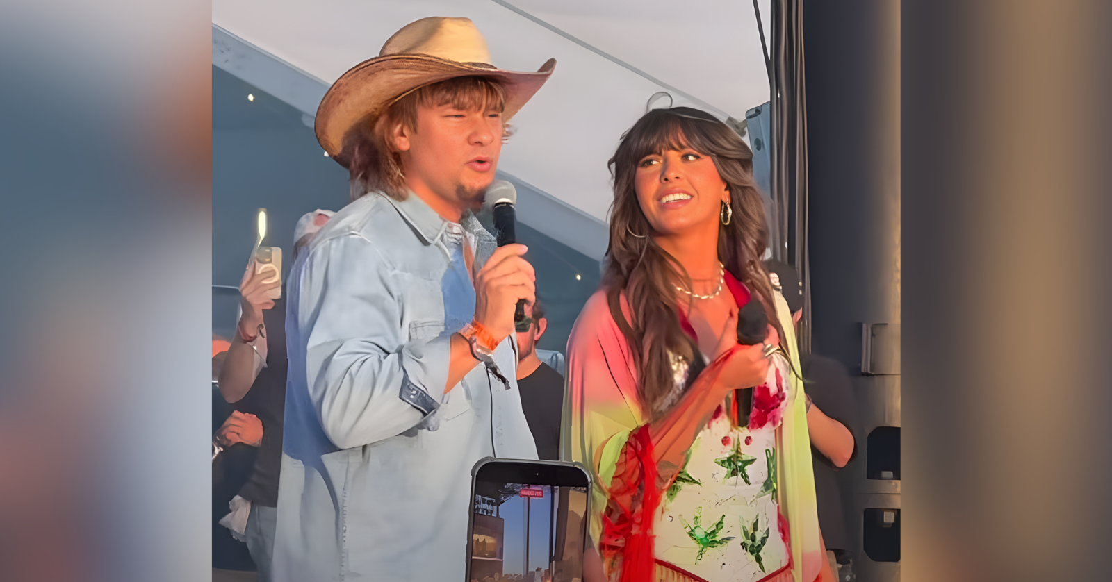 Theo Von and Ella Langley at Stagecoach