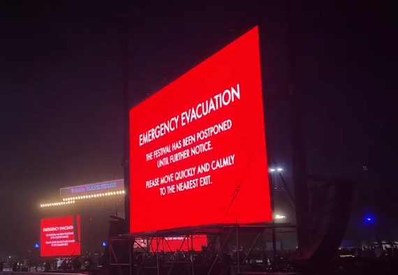 Emergency Evacuation signs at Stagecoach 2026