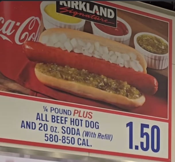 Costco's hot dog meal price has always been $1.50 