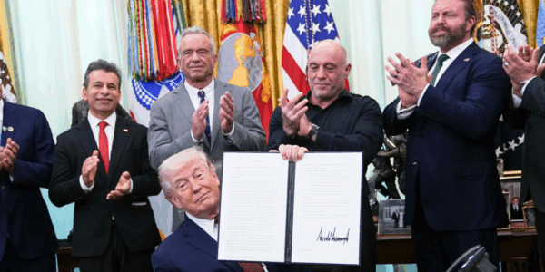 Speaking from the White House, podcast host Joe Rogan shared how President Trump immediately got back to him about psychedelic therapy options for veterans.