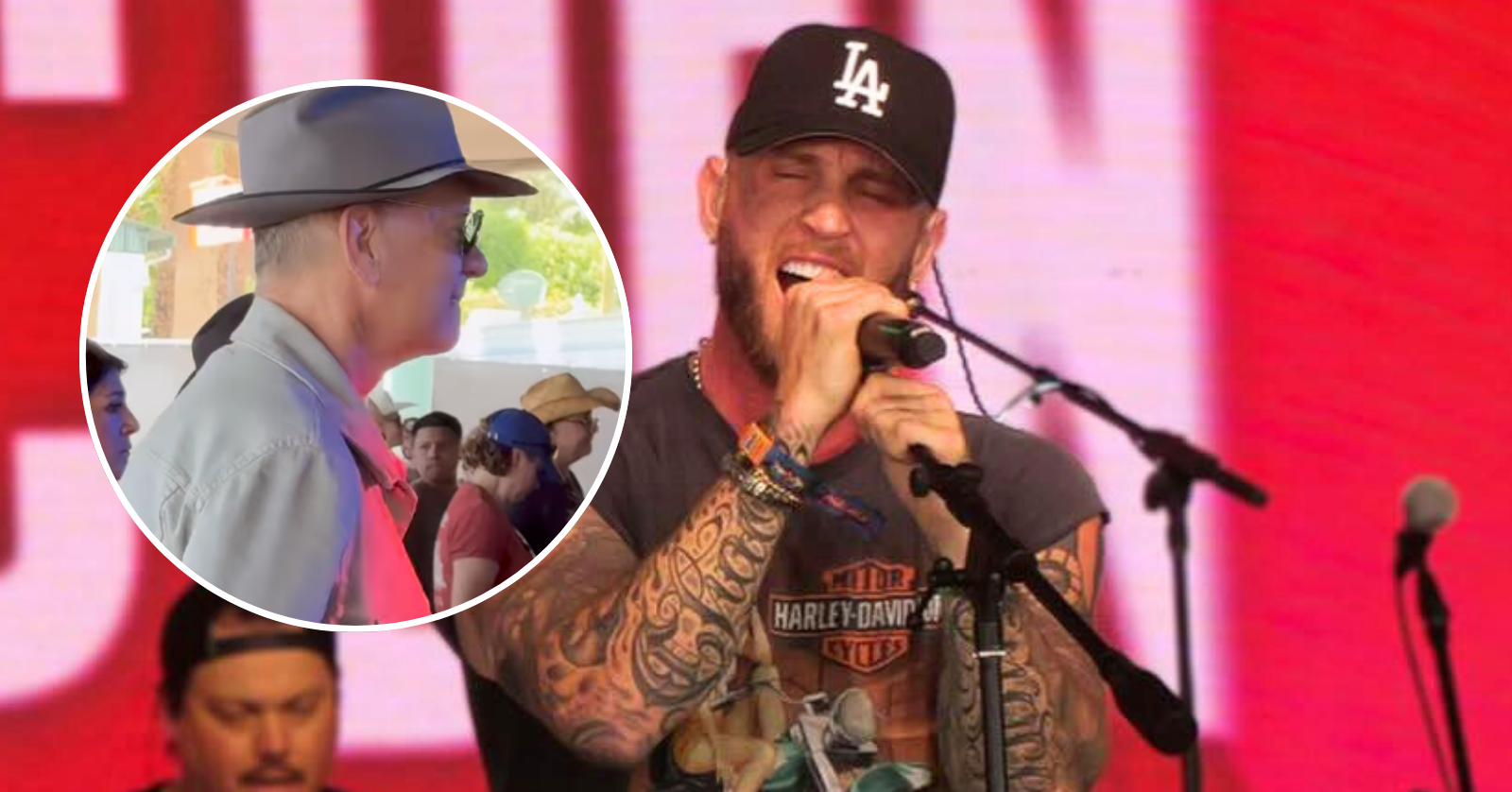 Tom Hanks was spotted at Stagecoach, and a video shows the actor having a great time watching his son's band...