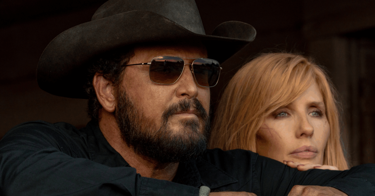 Kelly Reilly and Cole Hauser as Beth and Rip in Dutton Ranch