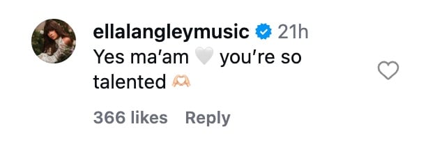 Ella Langley responds to Carly Pearce singing "Weren't for the Wind"