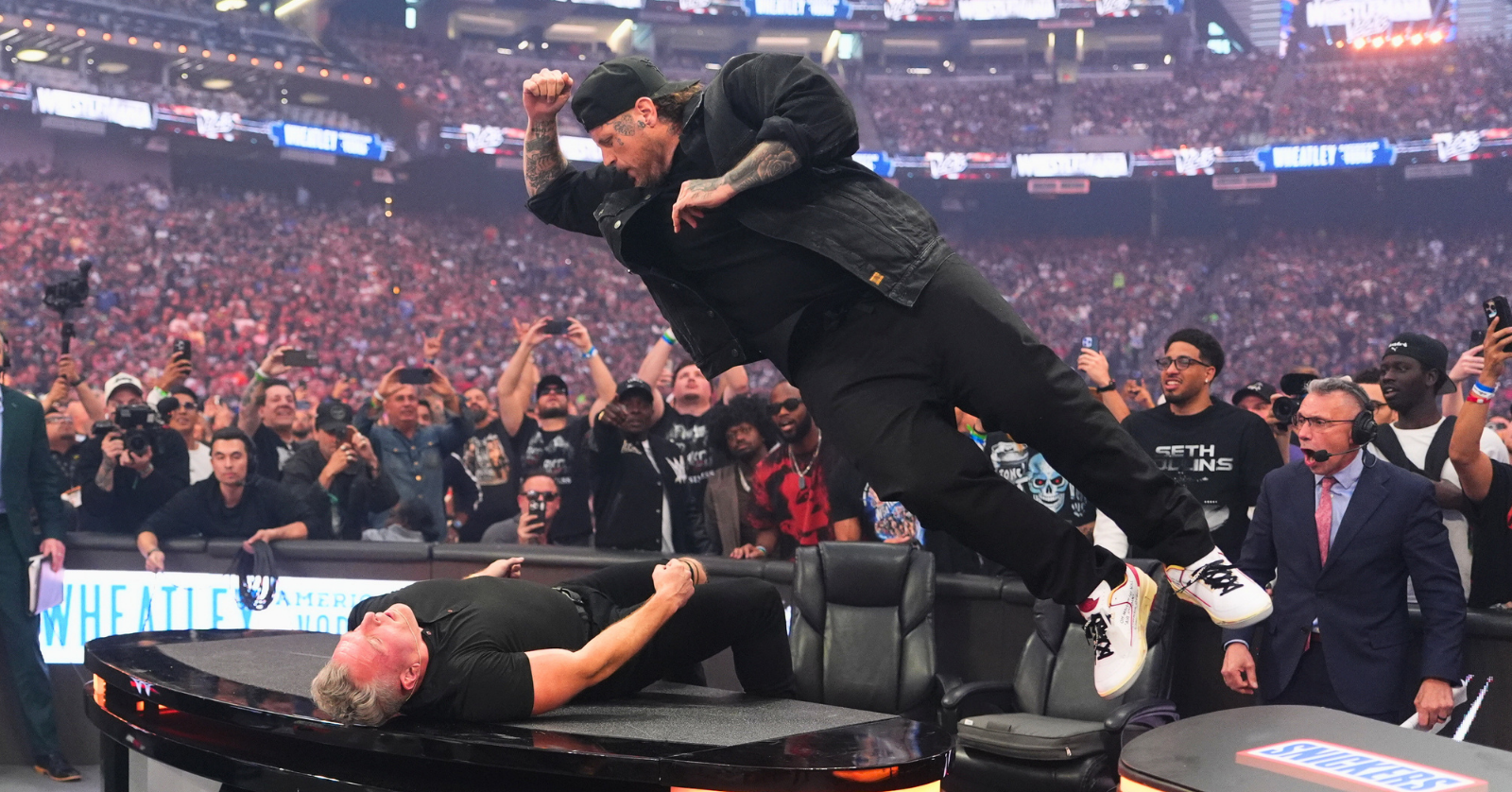 jelly roll and pat mcafee at wrestlemania