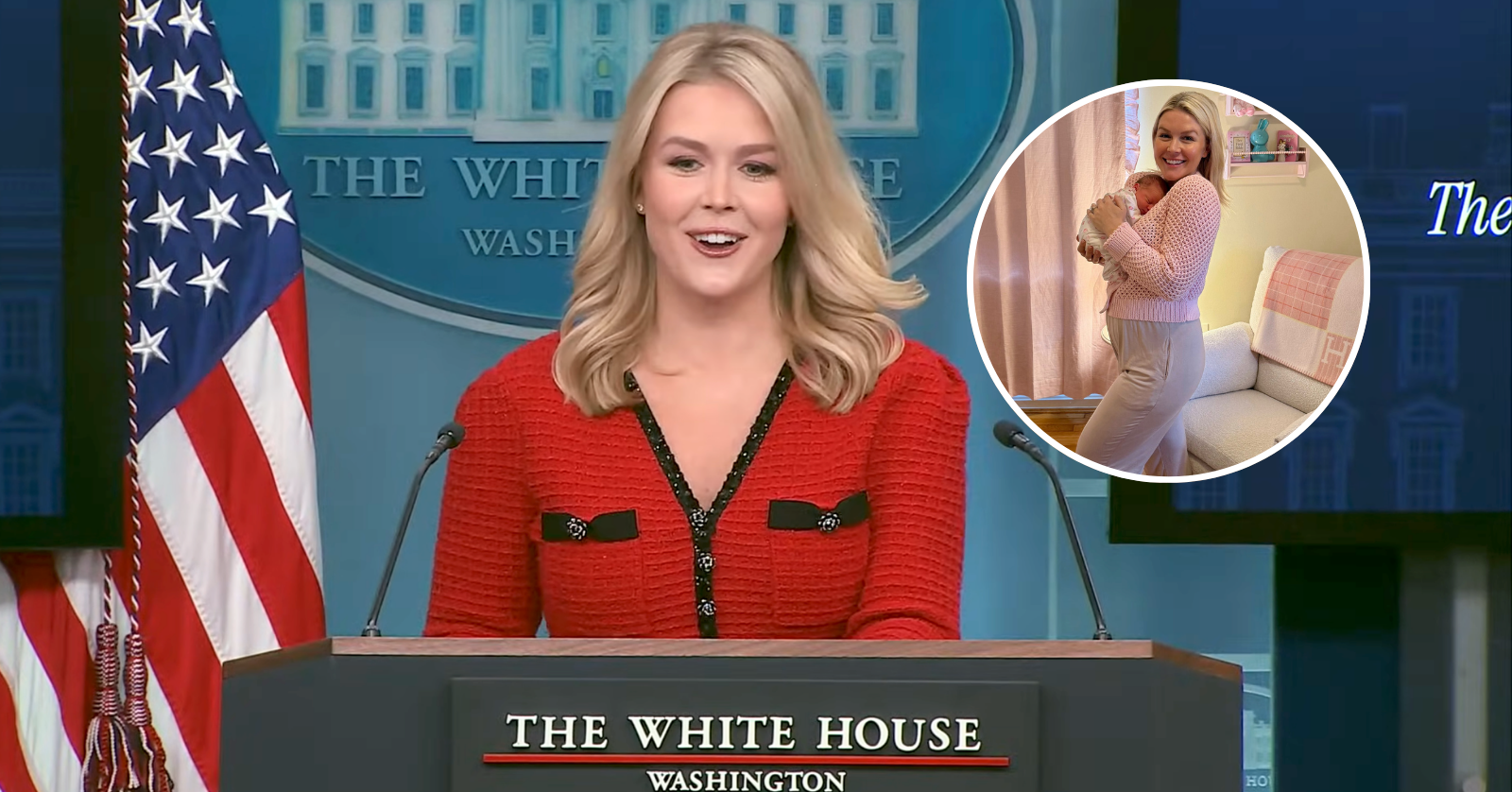On May 7, White House Press Sec. Karoline Leavitt shared the first photo of her newborn daughter...