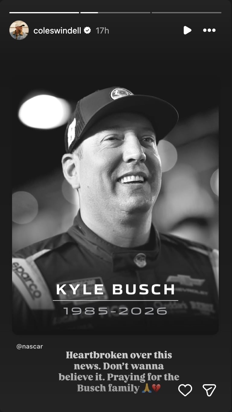 Cole Swindell tribute to Kyle Busch