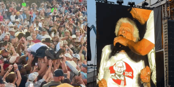 gangster granny crowdsurfs