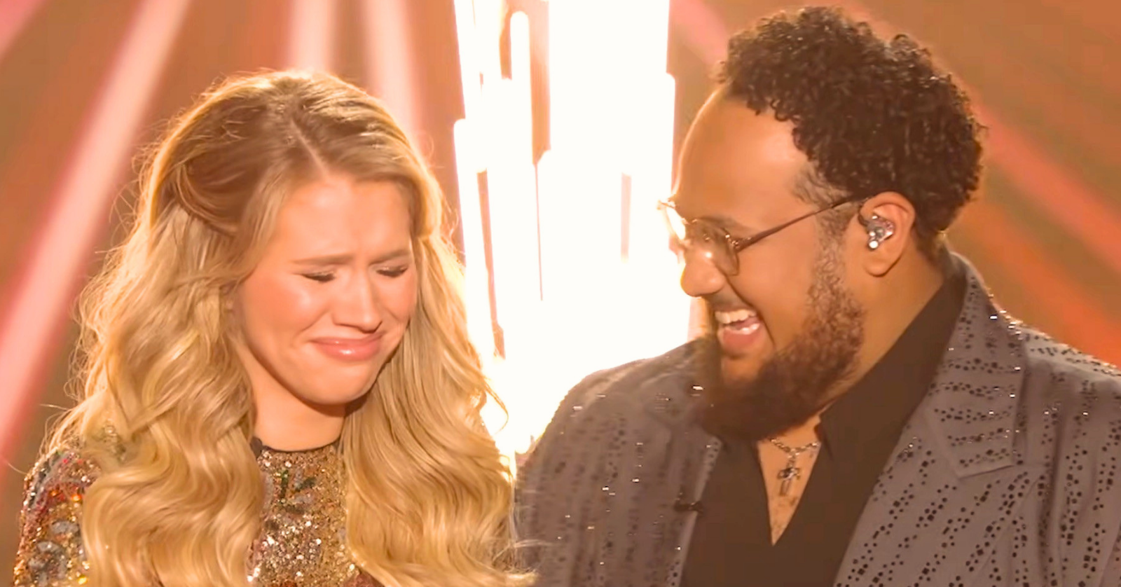 Hannah Harper reacts moments after being named the winner of Season 24 of American Idol