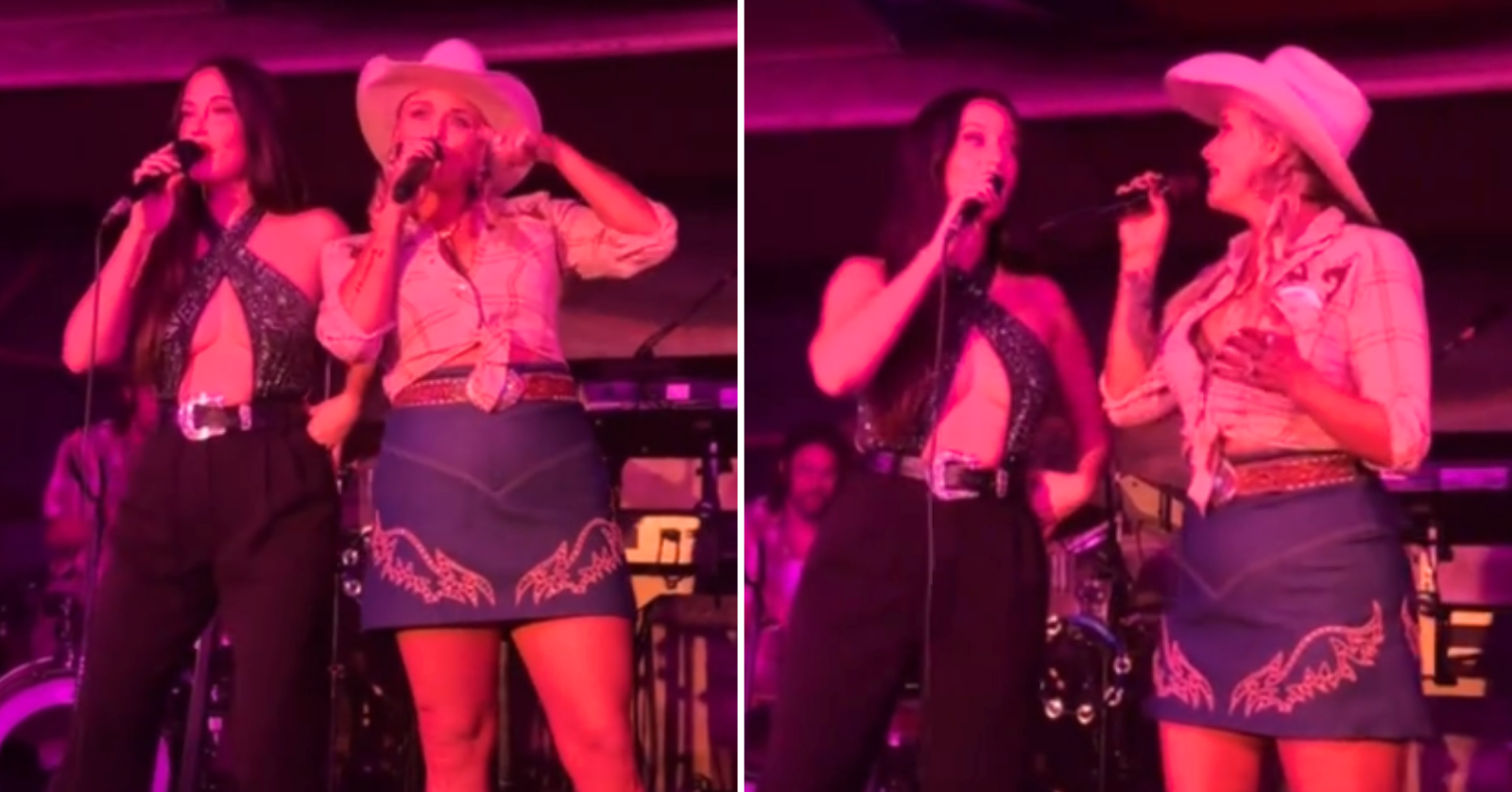 Miranda Lambert joins Kacey Musgraves for a live debut of their song "Horses & Divorces"