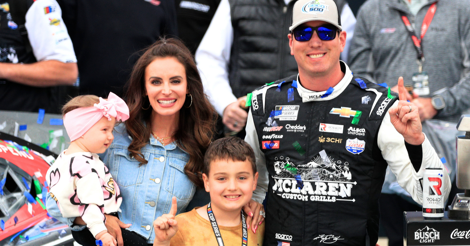 Kyle Busch with his wife Samantha, daughter Lennix, and son Brexton in 2023, his last social media post before his death was for Brexton's 11th birthday