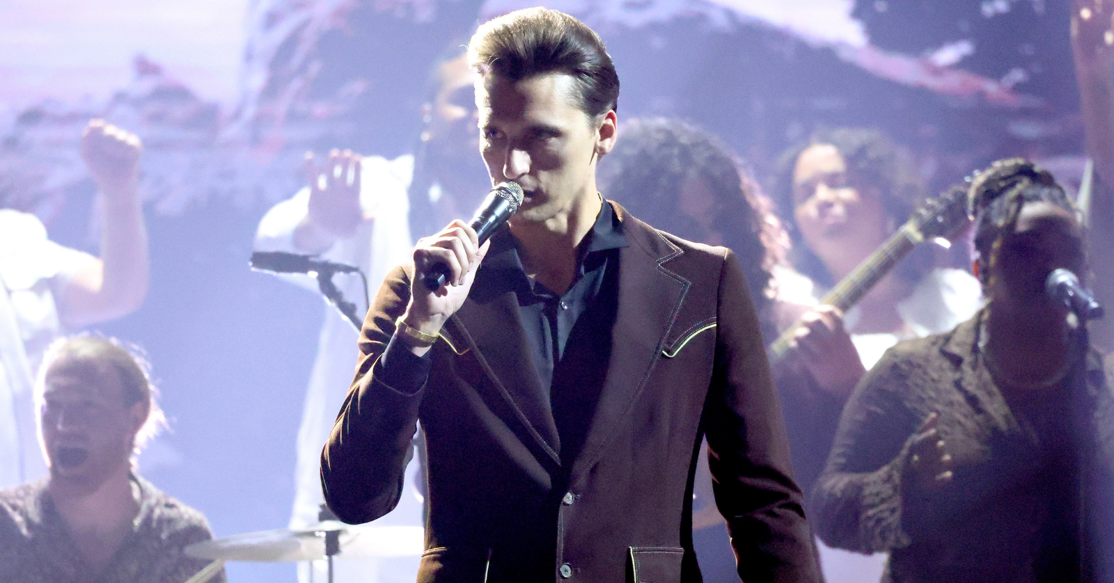 Brandon Coleman of the Red Clay Strays sings "Demons in Your Choir" during the 2026 ACM Awards in Las Vegas on May 17th.