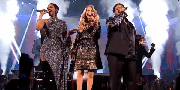 Keyla Richardson, Hannah Harper, and Jordan McCollough kick off the finale episode of American Idol"