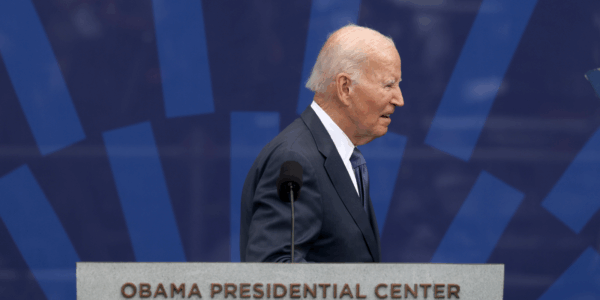 During the June 18 grand opening ceremony for the Obama Presidential Center in Chicago, Illinois, former President Joe Biden had a moment of apparent confusion caught on camera and a hot mic.