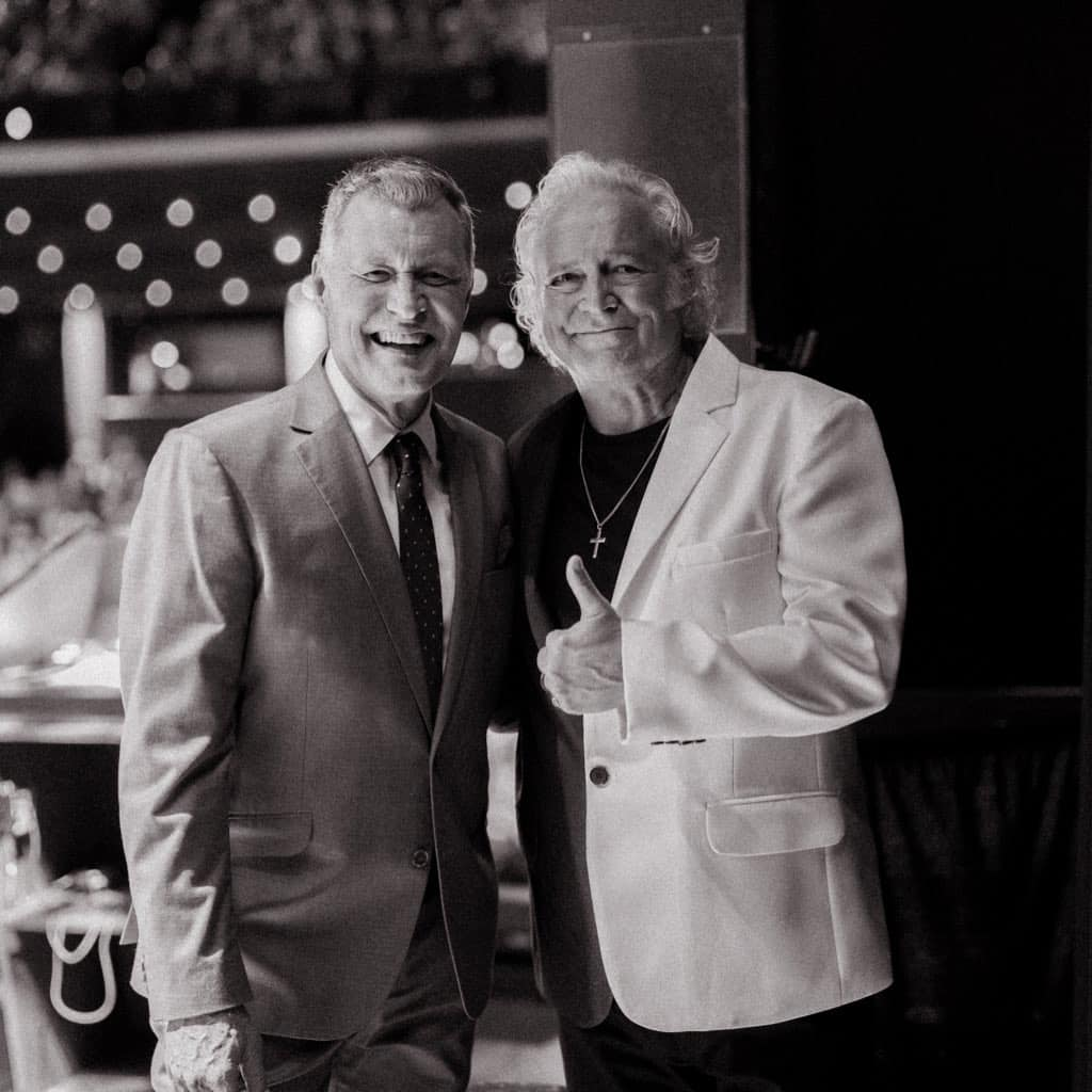 Bill Cody posing with country singer and Grand Ole Opry member T. Graham Brown 