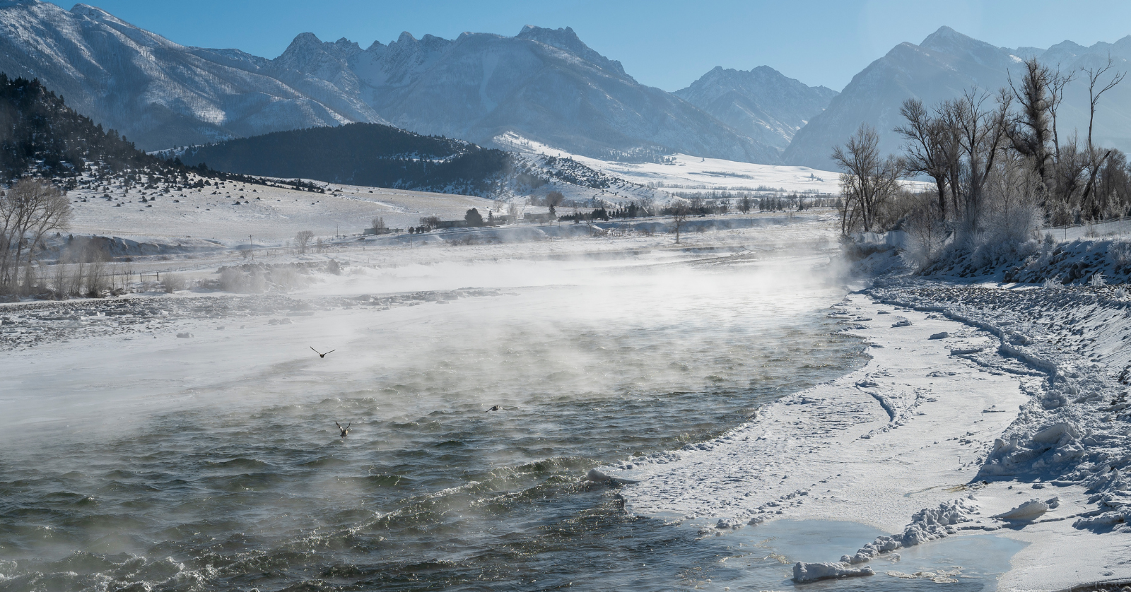 Snow storm in Montana
