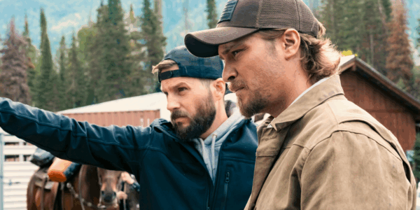 Logan Marshall-Green and Luke Grimes as Pete "Cal" Calvin and Kayce Dutton in Season 1 of Marshals