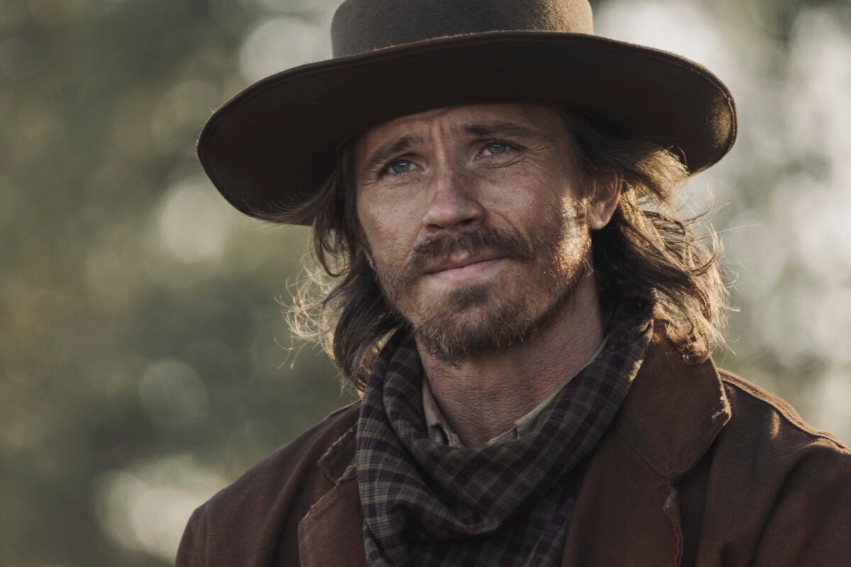 Garrett Hedlund as Garrett Montgomery in Lawmen: Bass Reeves, episode 3, season 1, streaming on Paramount+, 2023. Photo Credit: Emerson Miller/Paramount+
