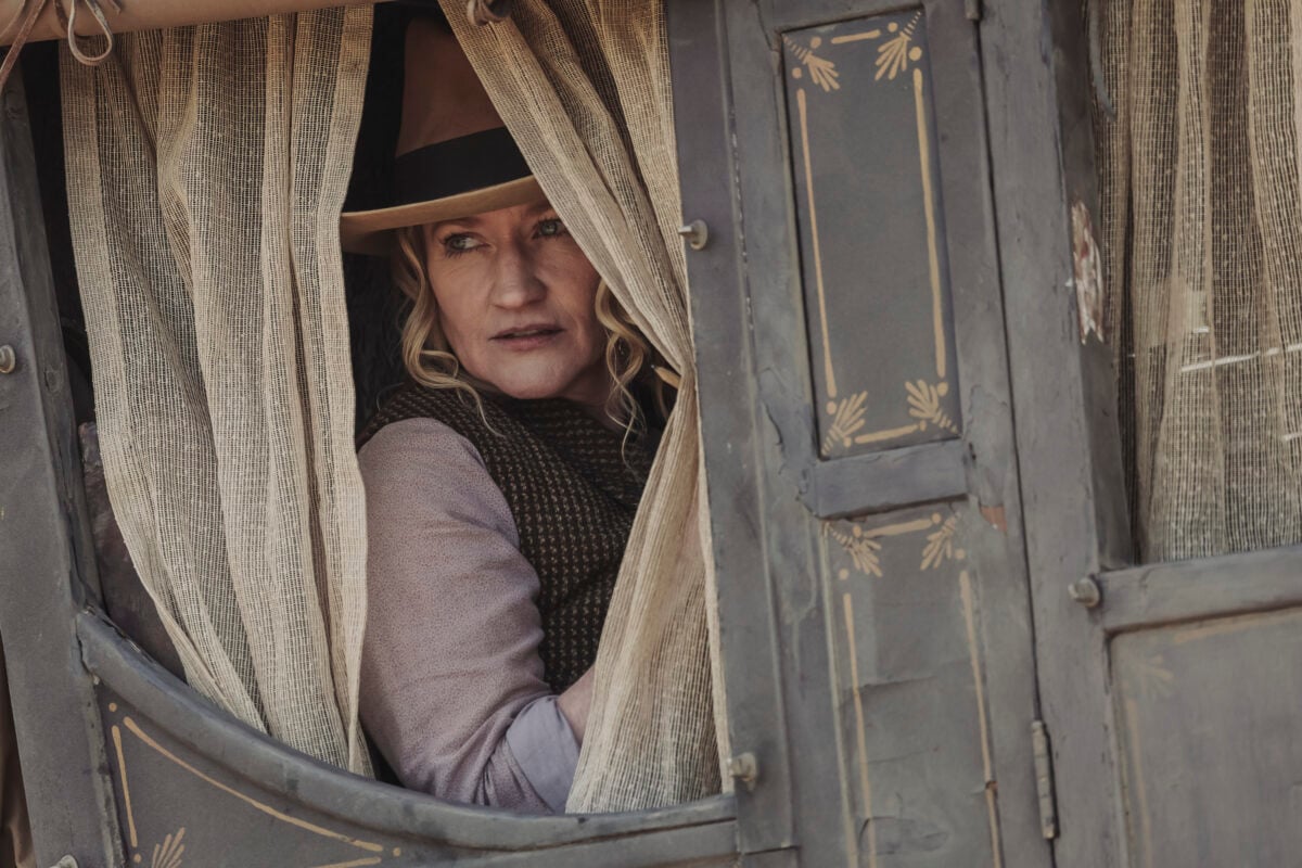 Paula Malcomson as Mabel Underwood in Lawmen: Bass Reeves, episode 3, season 1, streaming on Paramount+, 2023. Photo Credit: Lauren Smith/Paramount+