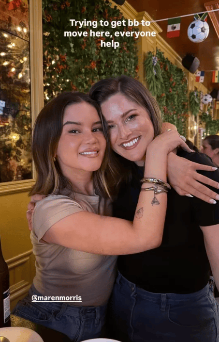Cassadee Pope shares a cute photo with Maren Morris (Photo Credit: Cassadee Pope / Instagram)