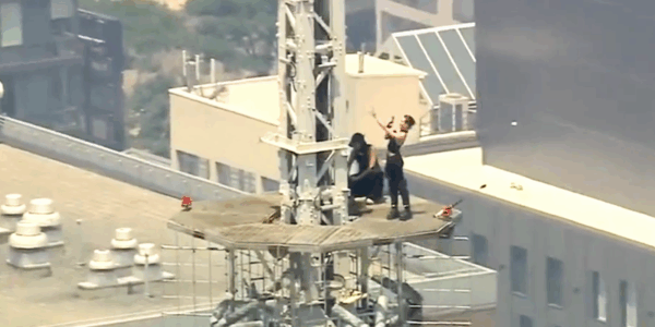 On July 1, a pair of protestors climbed the Empire State Building, waving a banner, getting engaged, and then getting arrested.