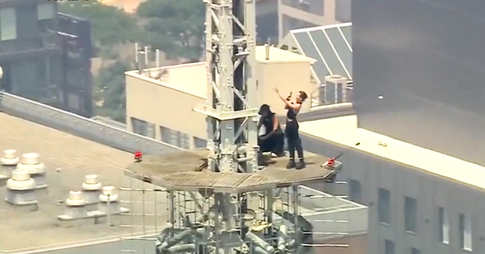 On July 1, a pair of protestors climbed the Empire State Building, waving a banner, getting engaged, and then getting arrested.