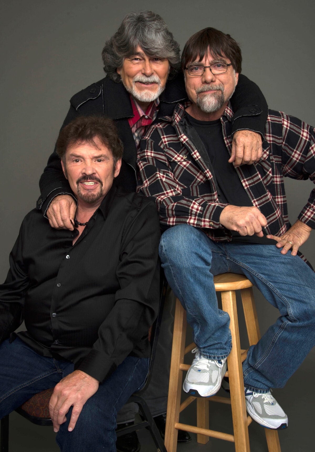 ATLANTA, GA - NOVEMBER 12: (EXCLUSIVE COVERAGE) Jeff Cook, Randy Owen, and Teddy Gentry pose backstage at One More For The Fans! - Celebrating the Songs & Music of Lynyrd Skynyrd at The Fox Theatre on November 12, 2014 in Atlanta, Georgia.