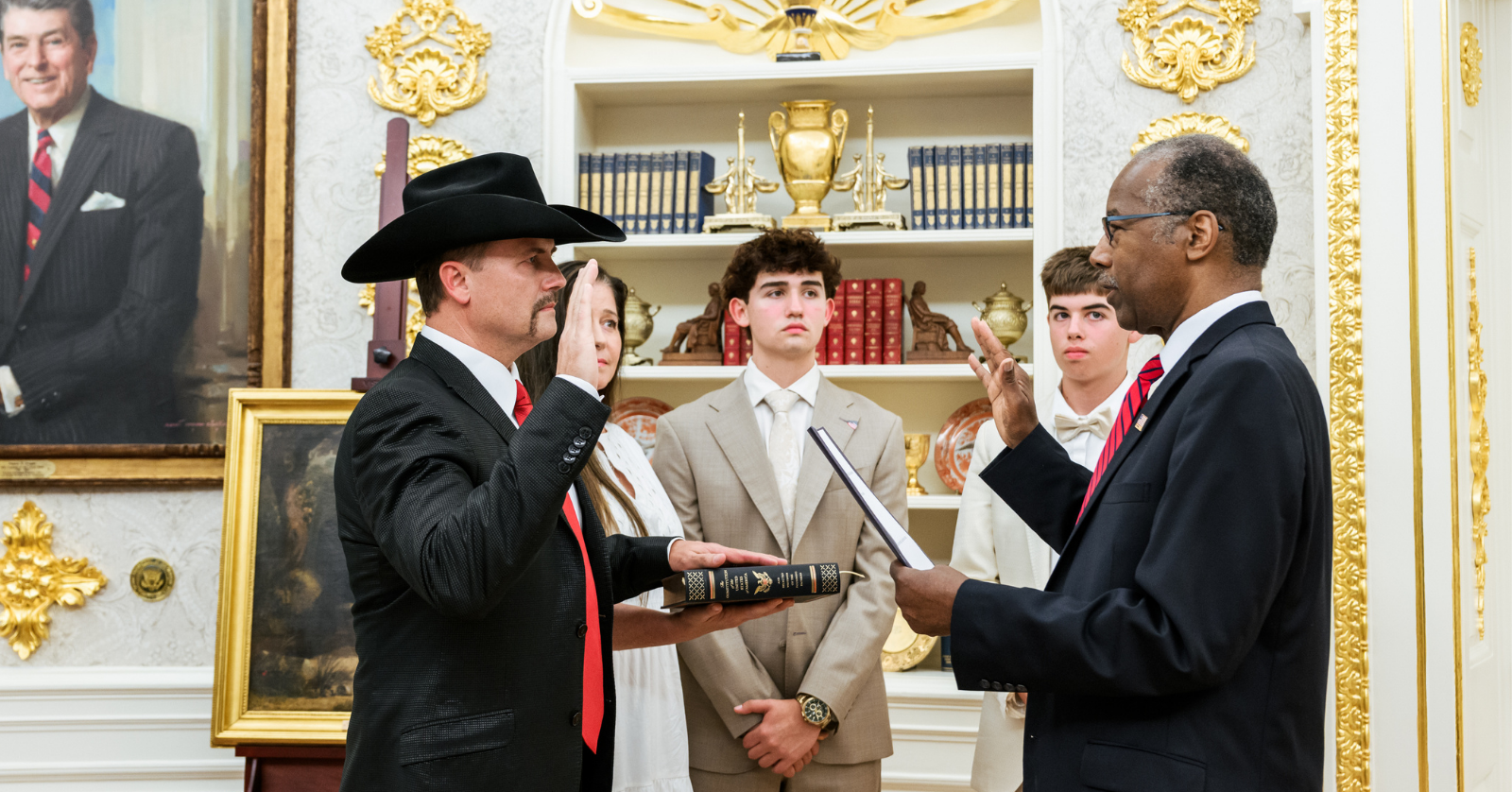 On July 10, country artist John rich was sworn in by President Trump as the Special Envoy For American Landowners.