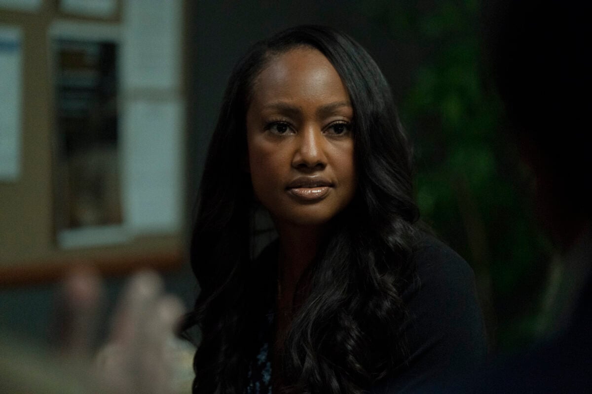 MAYOR OF KINGSTOWN: Pictured (L-R): Nichole Galicia as Rebecca in season 2, episode 5 of the Paramount+ series MAYOR OF KINGSTOWN. Photo Cr: Dennis P. Mong Jr./Paramount + © 2022 Viacom International Inc. All Rights Reserved.