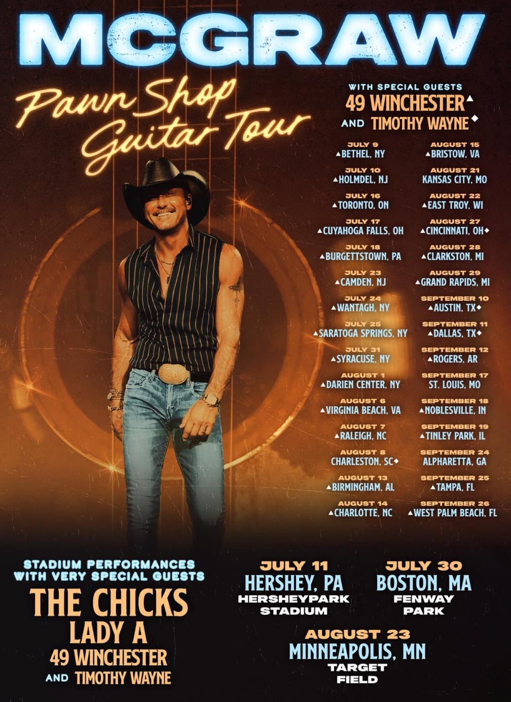 Tim McGraw announces 'Pawn Shop Guitar Tour' 