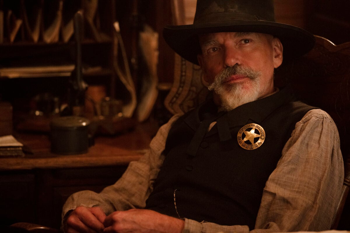 Pictured: Billy Bob Thornton as Marshal Jim Courtright of the Paramount+ original series 1883. Photo Cr: Emerson Miller/Paramount+ © 2021 MTV Entertainment Studios. All Rights Reserved.