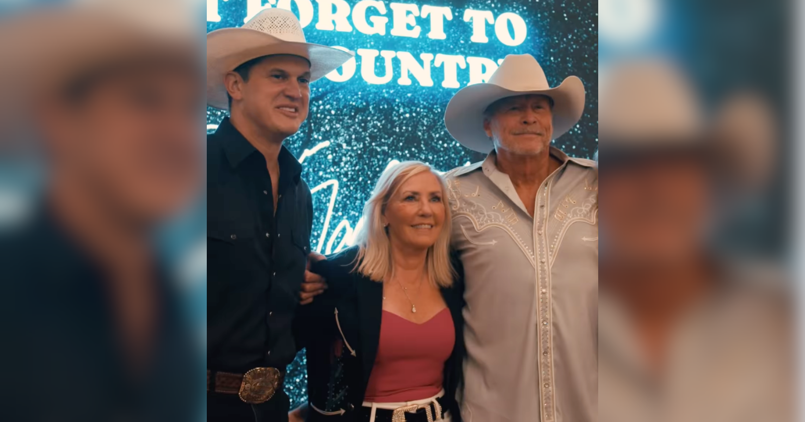 alan jackson with his wife denise, and jon pardi