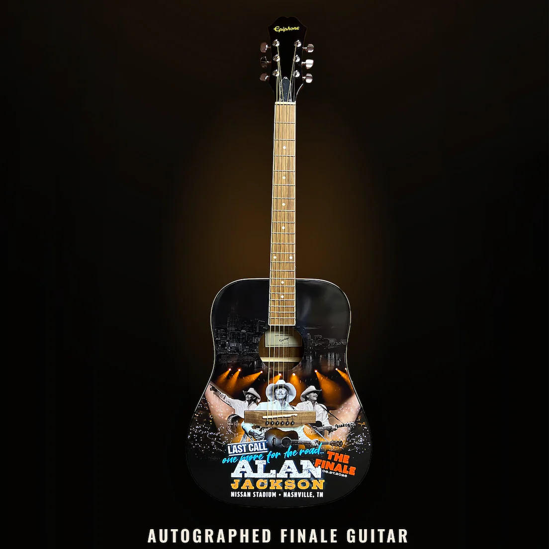 Alan Jackson is selling this limited availability autographed guitar following his final show