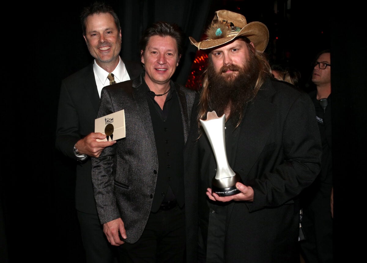 Ronnie Bowman with Barry Bales and Chris Stapleton at the ACM Awards 2016