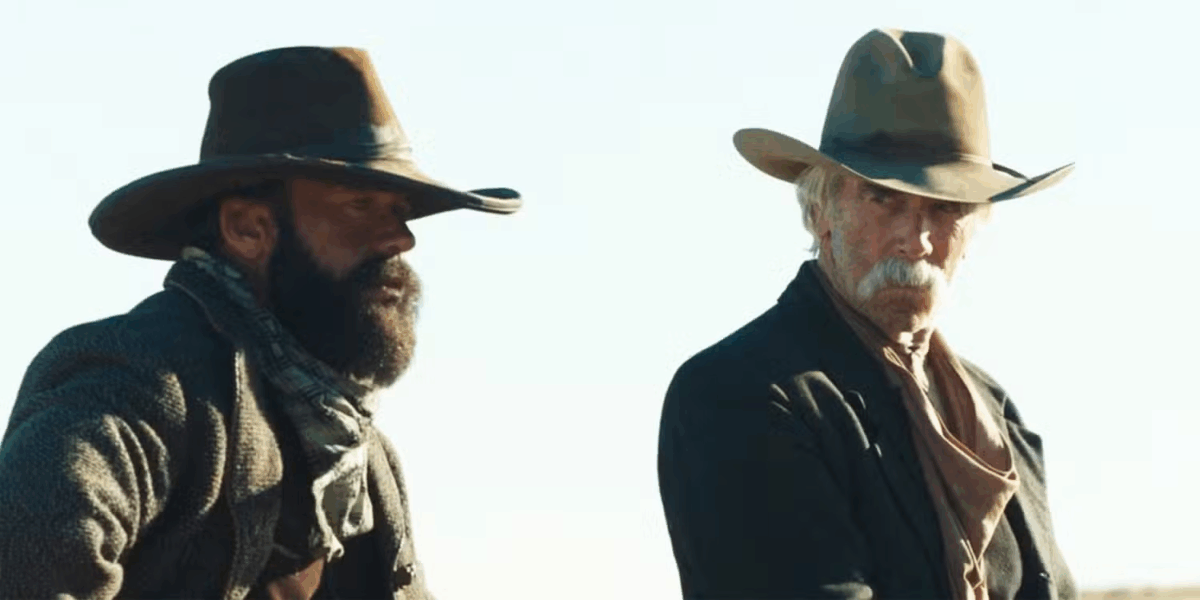Taylor Sheridan as Charles Goodnight alongside Sam Elliott in 1883 (Photo Credit: YouTube screenshot)